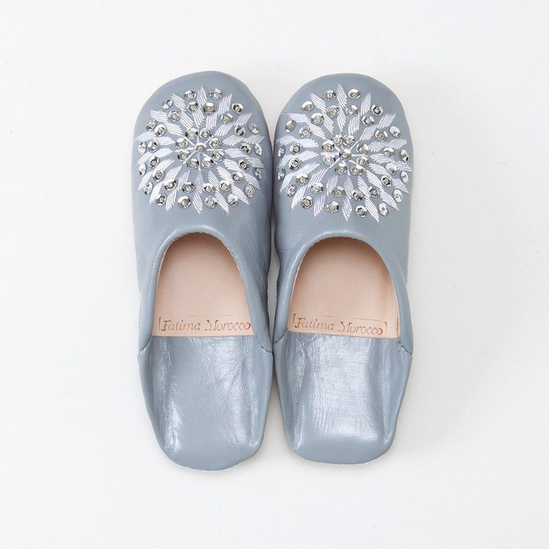 キッズサブラスパンコール バブーシュ　グレー