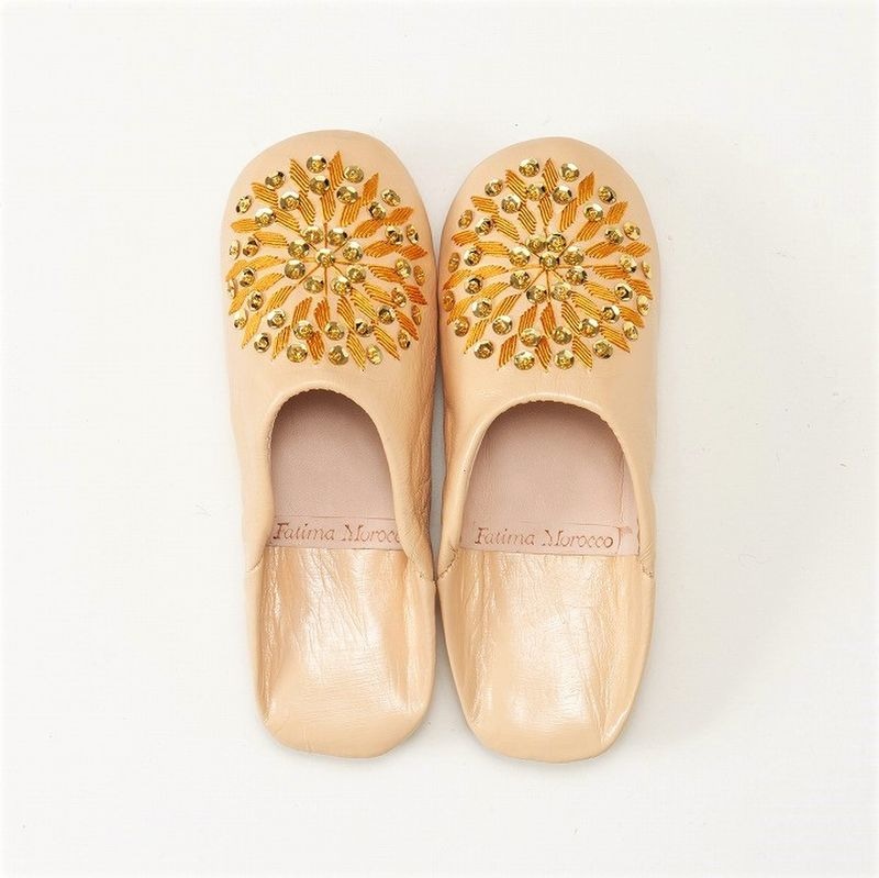 キッズサブラスパンコール バブーシュ ベージュ