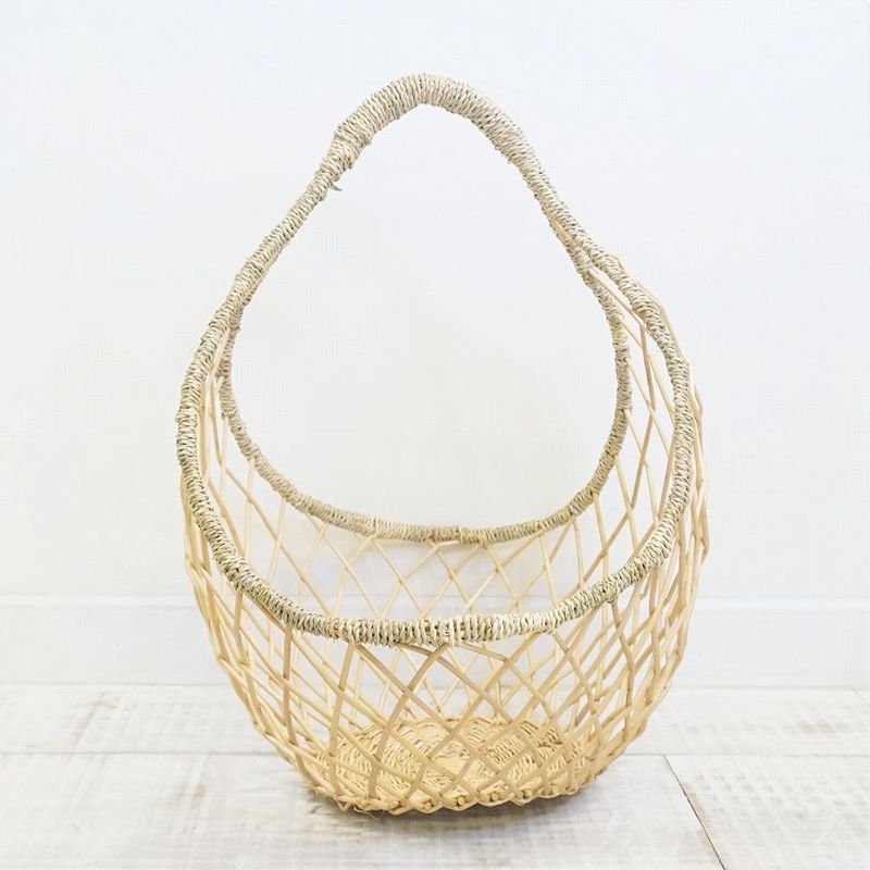 ラタンラウンドカゴ