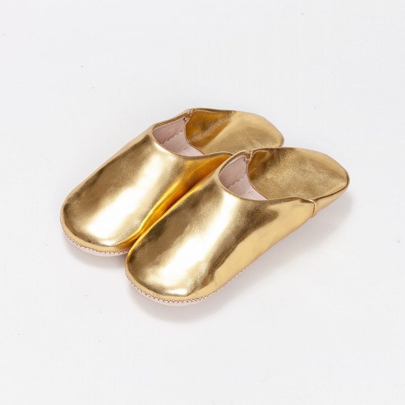 キッズシンプル バブーシュ ゴールド