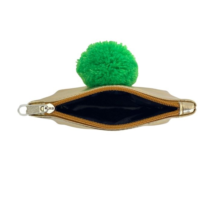 マルポンポンミニポーチ ゴールド