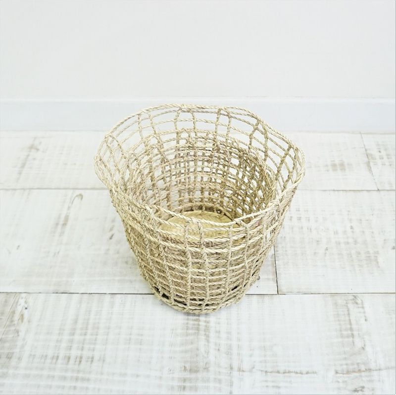 クロス編み筒型バスケットセット