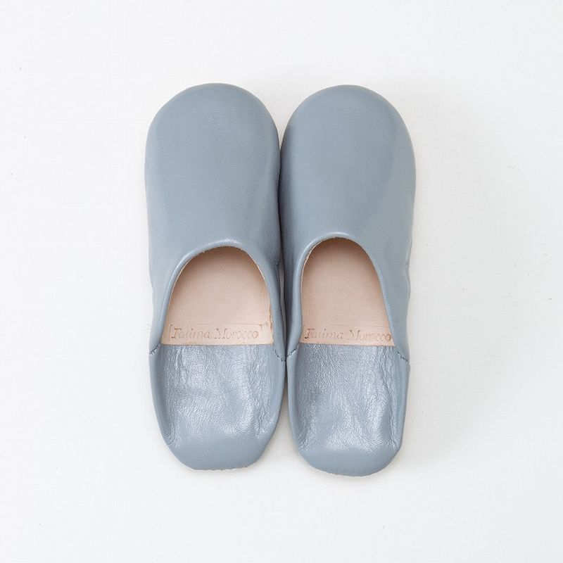 キッズシンプル バブーシュ　グレー