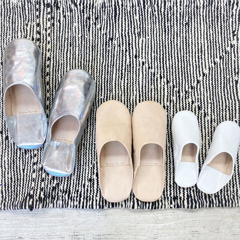 キッズシンプル バブーシュ　ナチュラル