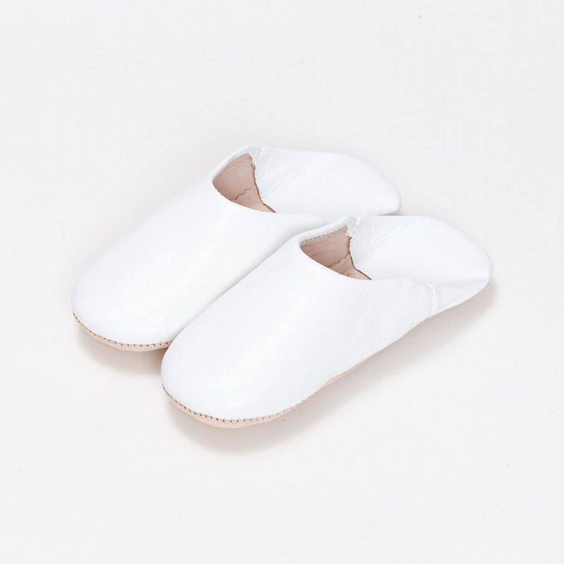 キッズシンプル バブーシュ　ホワイト