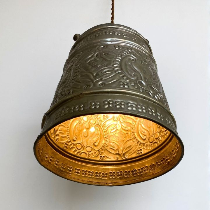 アンティークバケツ　ペンダントシェード