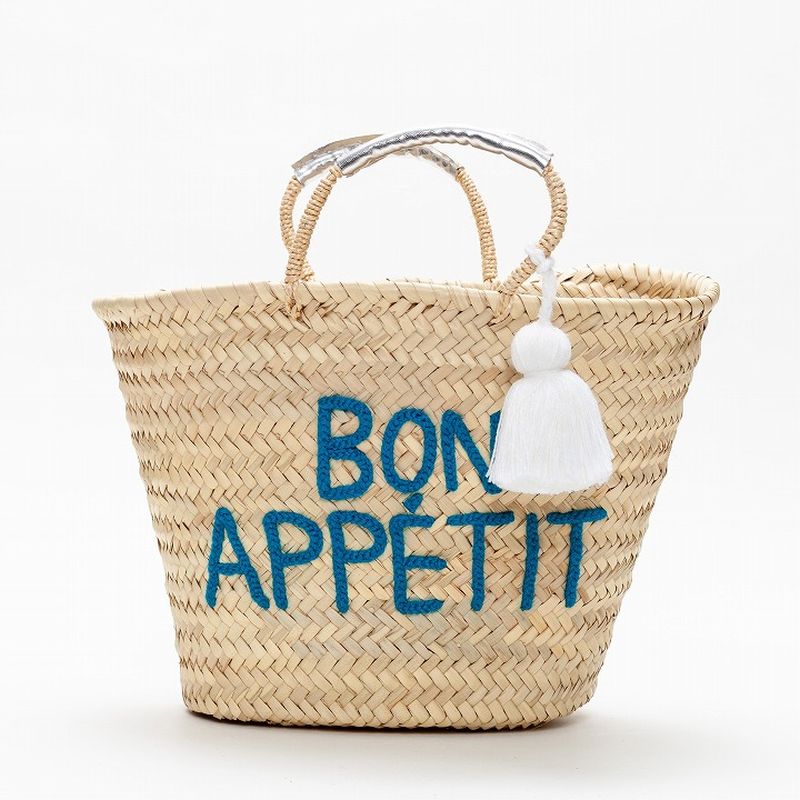 タッセルメッセージバスケットL ターコイズ