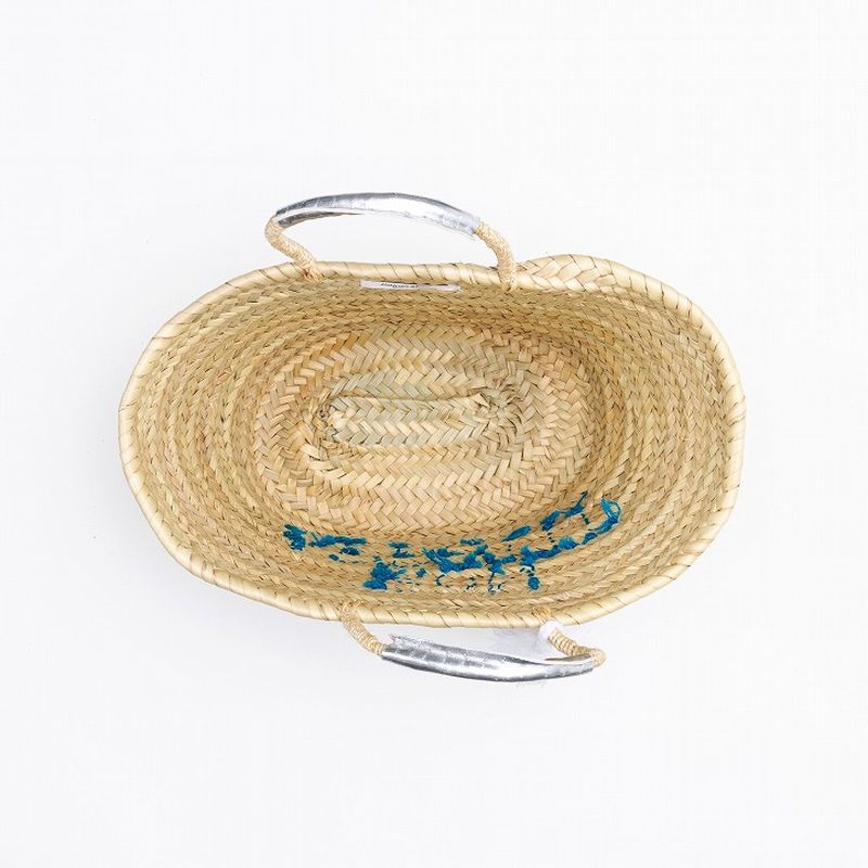 タッセルメッセージバスケットL ターコイズ