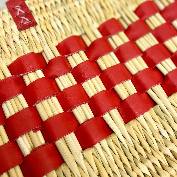 レザースクエアバスケットS　ブラック