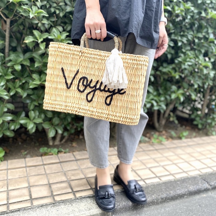 メッセージスクエアバスケット ブラック