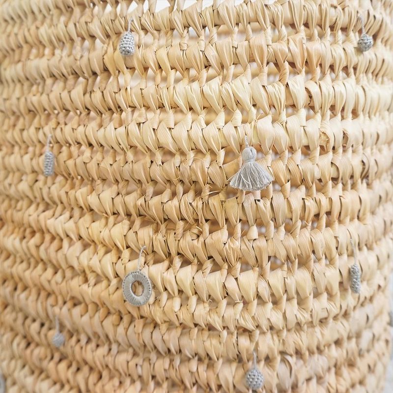 マルチリング筒型バスケット グレー