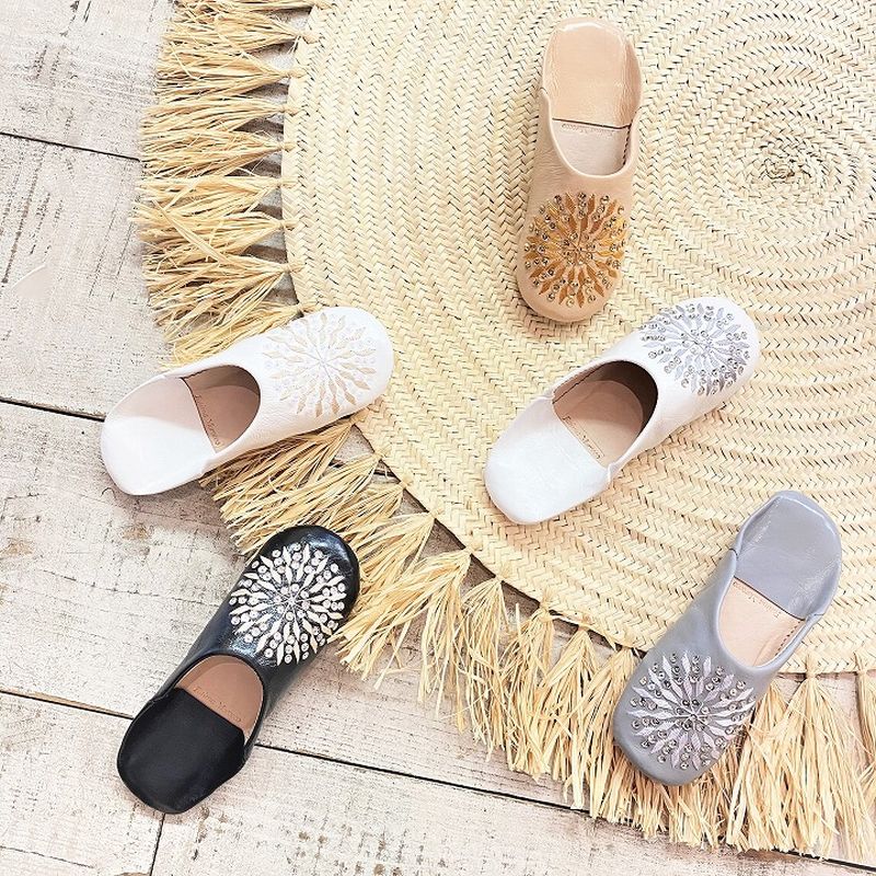 サブラスパンコール バブーシュ グレー