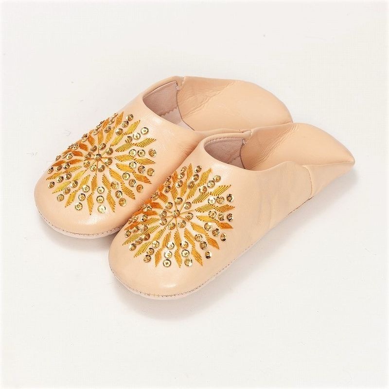 サブラスパンコール バブーシュ ベージュ