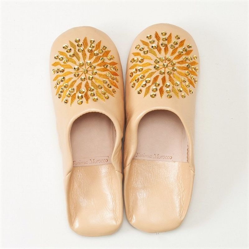 サブラスパンコール バブーシュ ベージュ