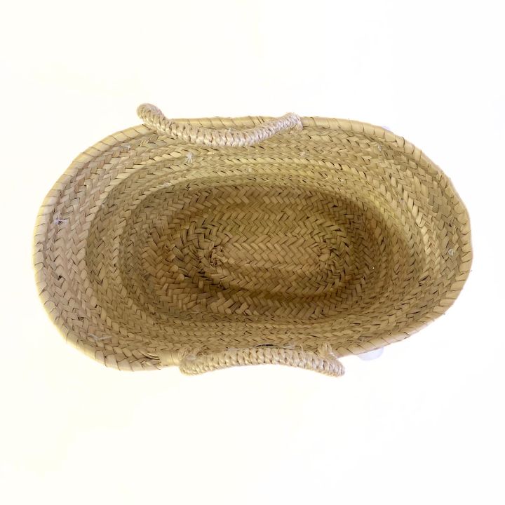 水玉バスケットM　ホワイト