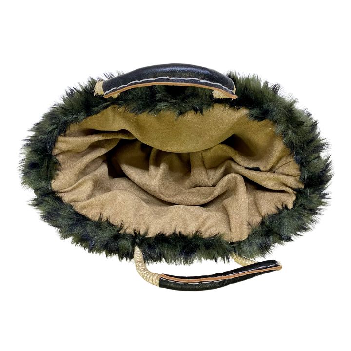 エコファーバスケット ヒョウM カーキ