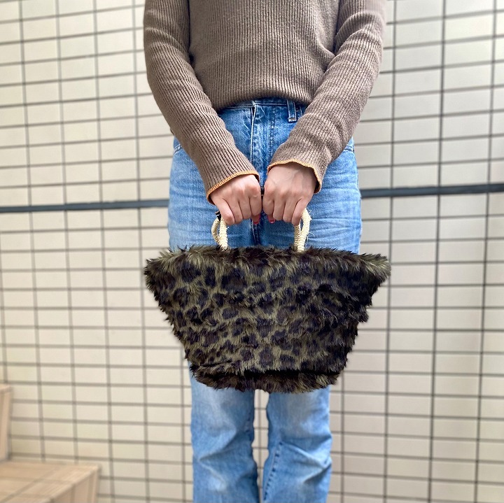 エコファーバスケット ヒョウM カーキ