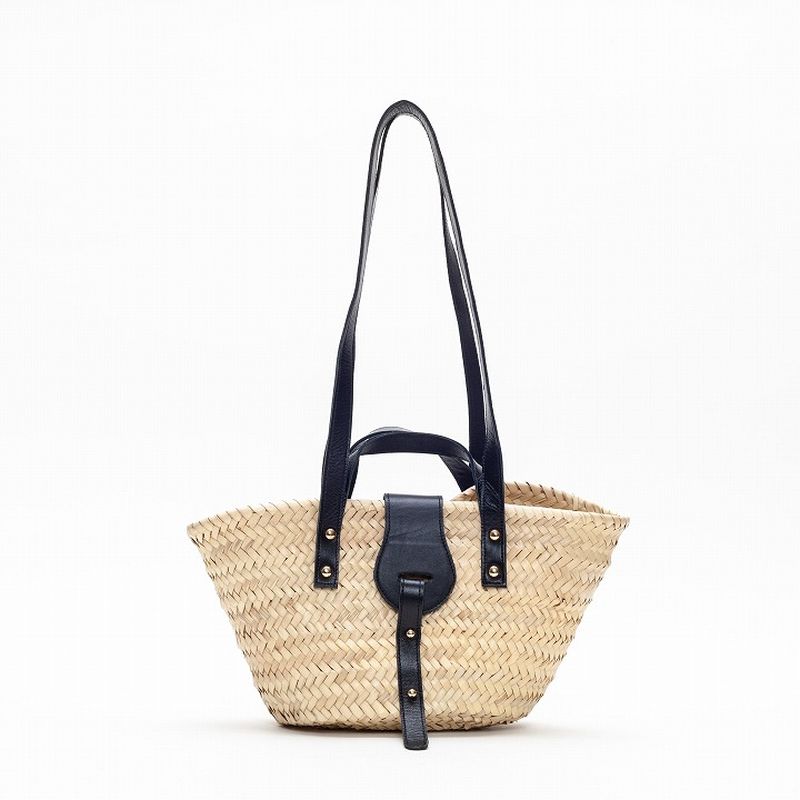 2WAYレザーベルトバスケットM　ブラック