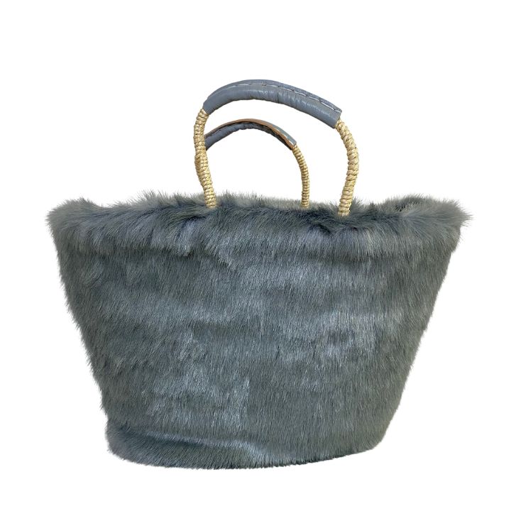 エコファーバスケットL グレー