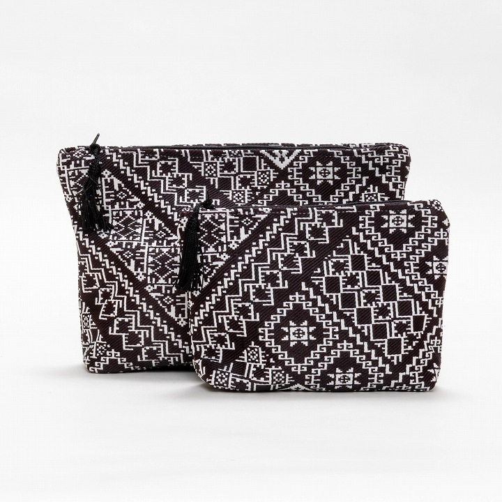 フェズ柄ポーチ　ブラック