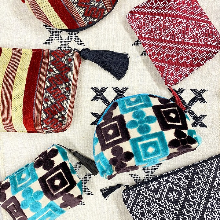 フェズ柄ポーチ　ブラック