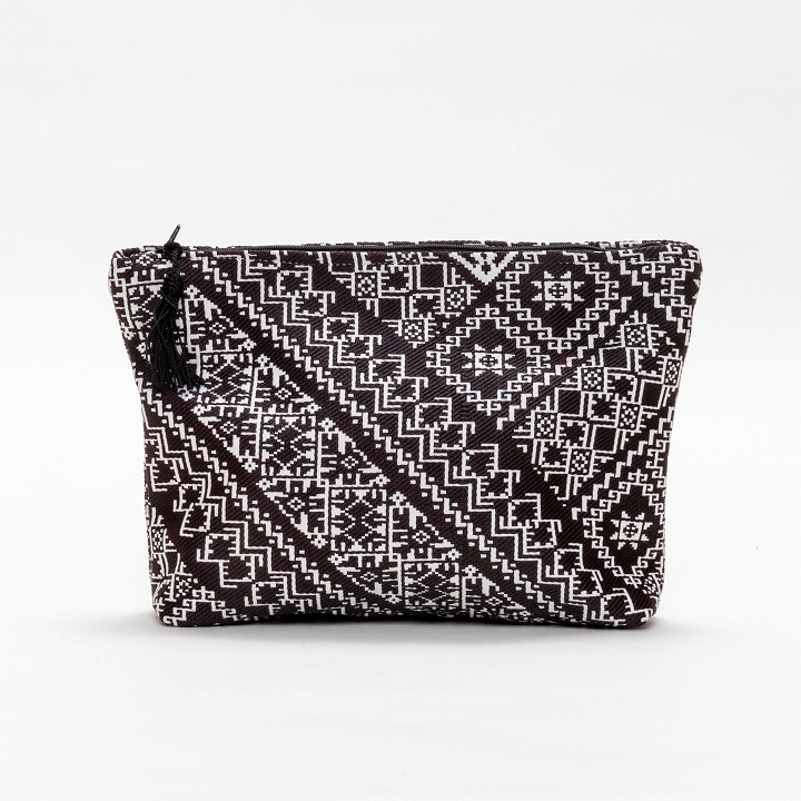フェズ柄ポーチ ブラック | ポーチ | FATIMA MOROCCO