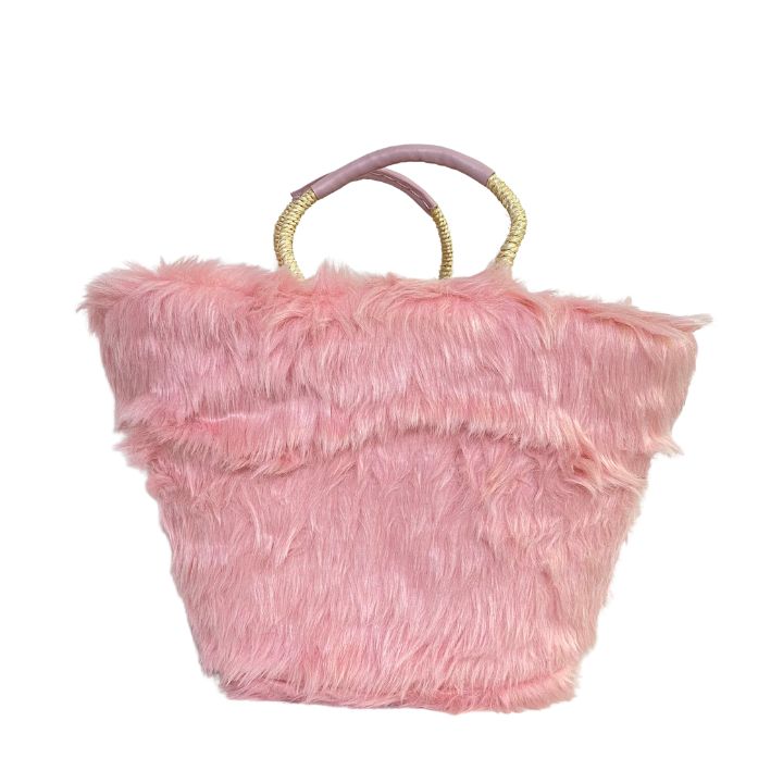 エコファーバスケットL　ピンク