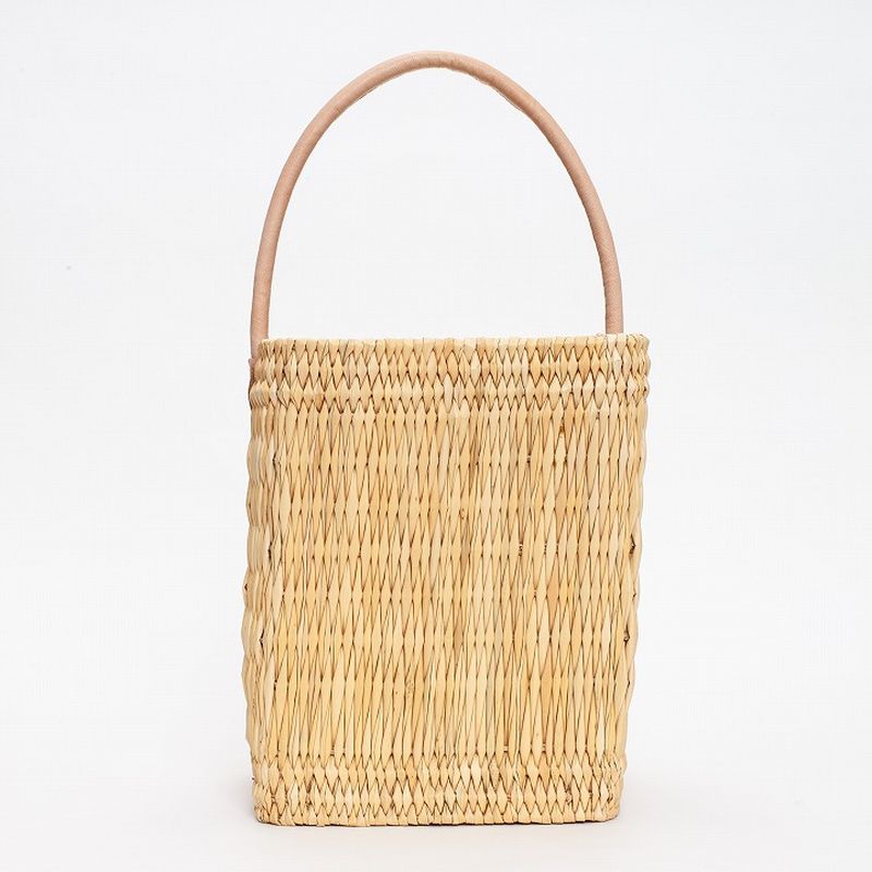 ストローワンハンドルバスケットM　ナチュラル
