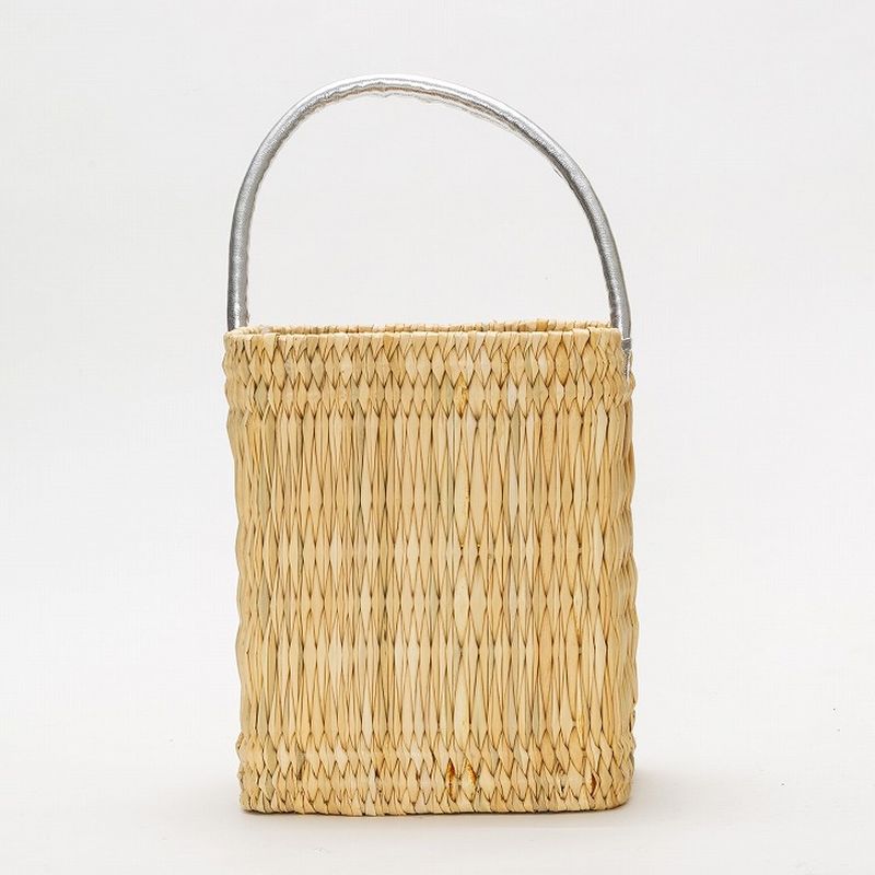 ストローワンハンドルバスケットM シルバー