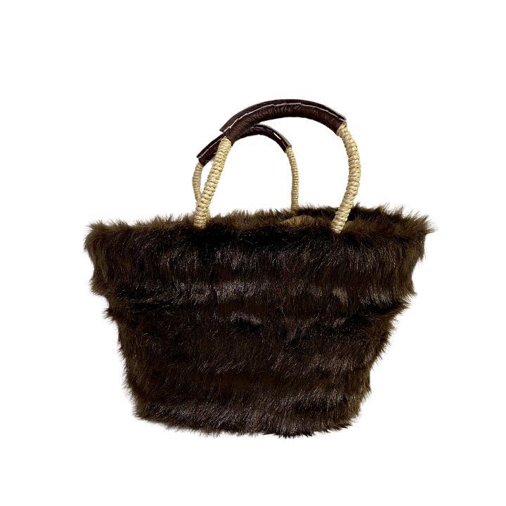 エコファーバスケットM　ブラウン