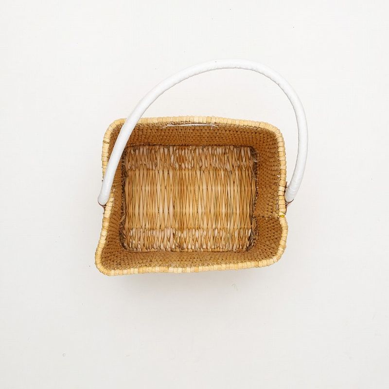 ストローワンハンドルバスケットM ホワイト