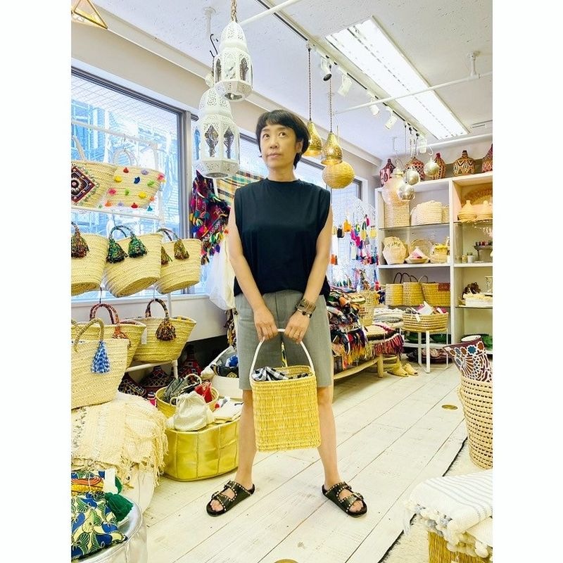 ストローワンハンドルバスケットM ホワイト