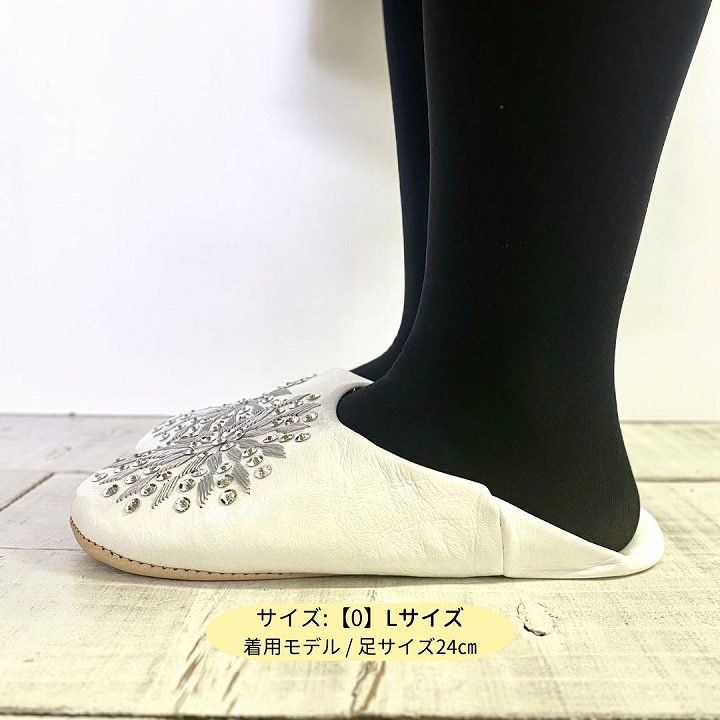 ボタン バブーシュ　ゴールド