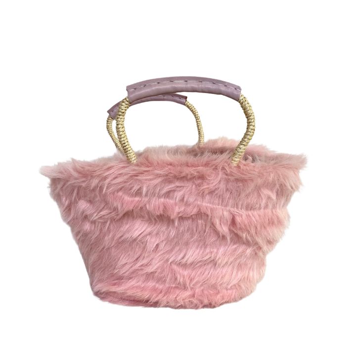 エコファーバスケットM　ピンク