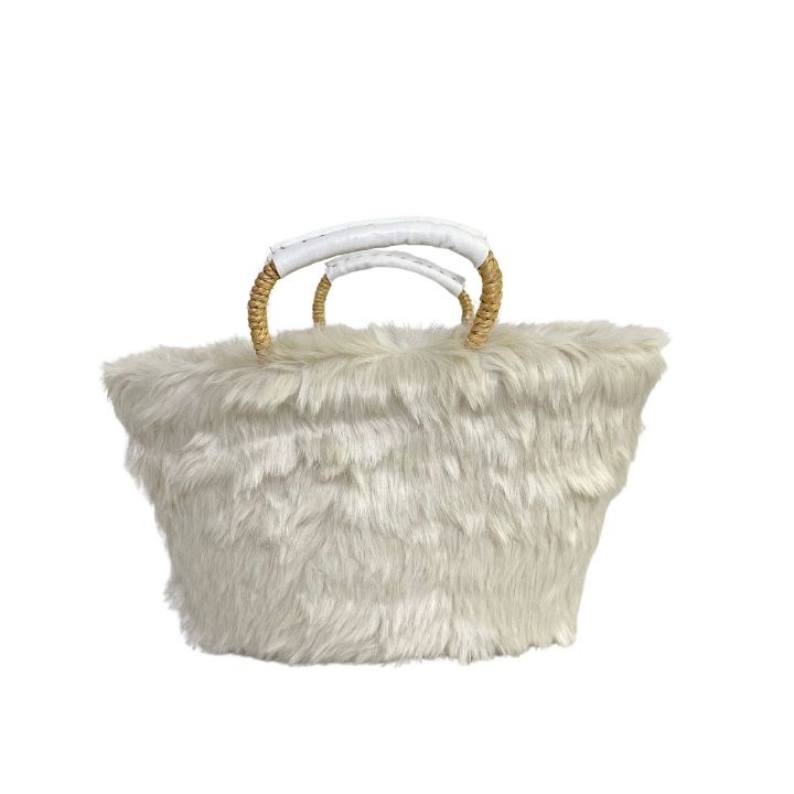 エコファーバスケットM　オフホワイト