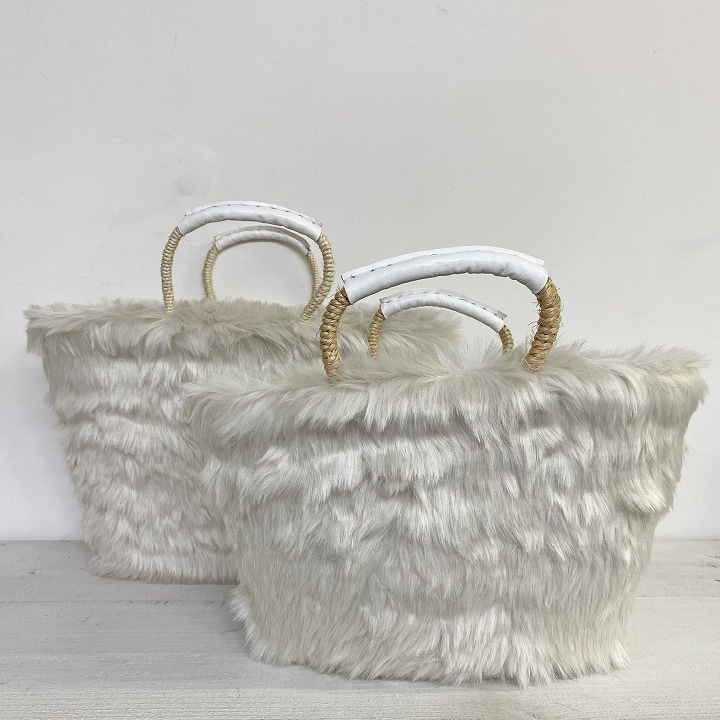 エコファーバスケットM　オフホワイト