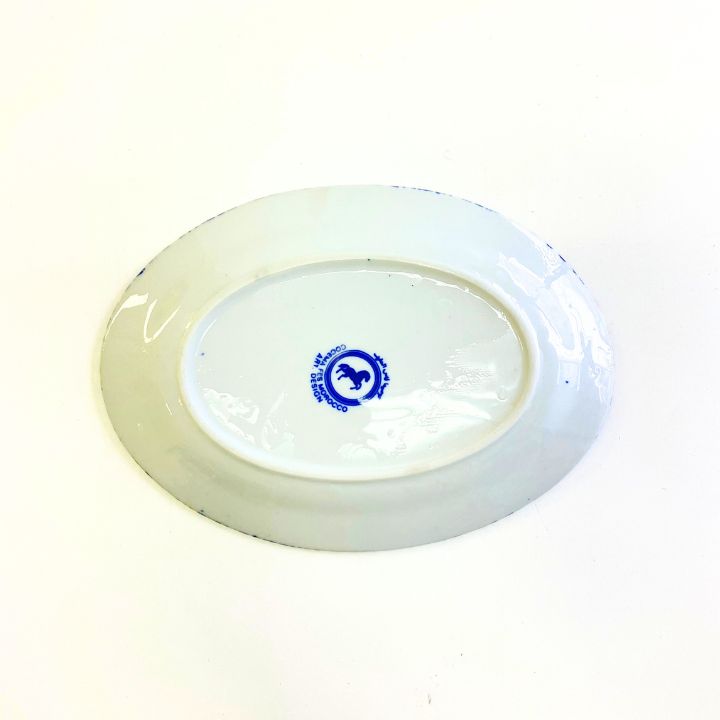 【モロッコ3大陶器/フェズ】コセマ オーバルプレート フェズブルー
