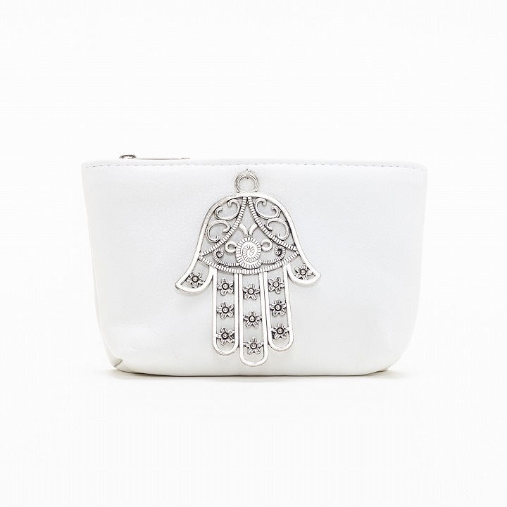 ファティマハンドチャームポーチミニ ホワイト