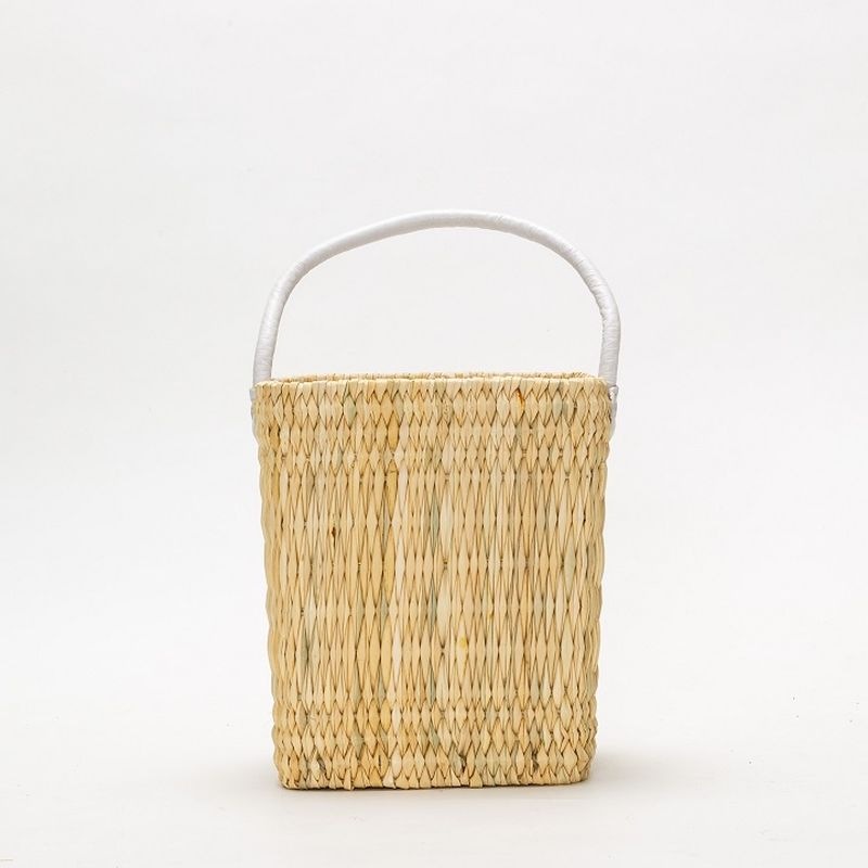 ストローワンハンドルバスケットS　ホワイト