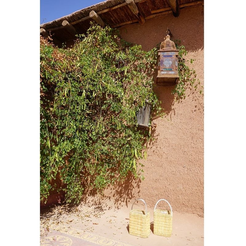 ストローワンハンドルバスケットS ホワイト | かごバッグ