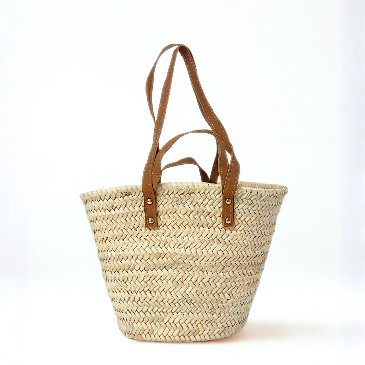 レザーハンドル バスケット 2個セット Nantucket ナンタケットバスケット レザーハンドル Mサイズ 長さ38cmx