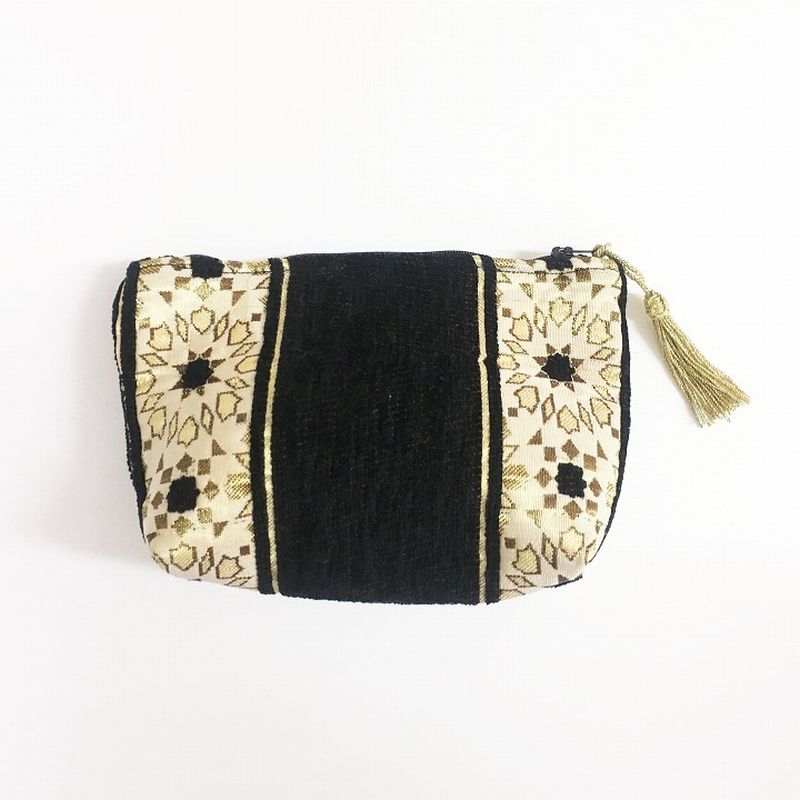 ラインアラベスクポーチS　ブラック