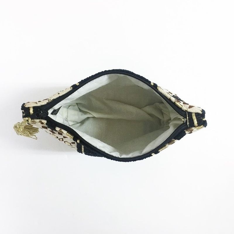 ラインアラベスクポーチS　ブラック