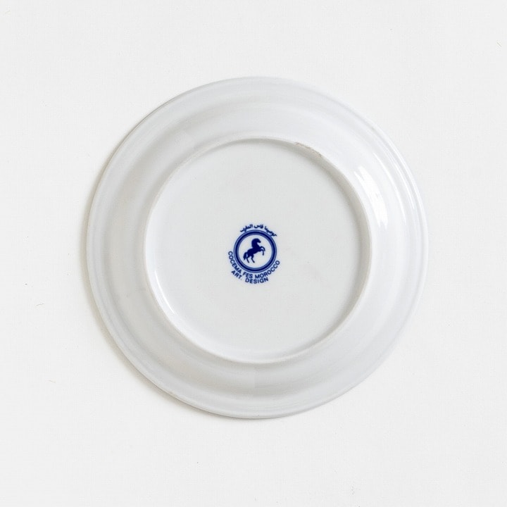 【モロッコ3大陶器/フェズ】コセマ プレートS フェズホワイト