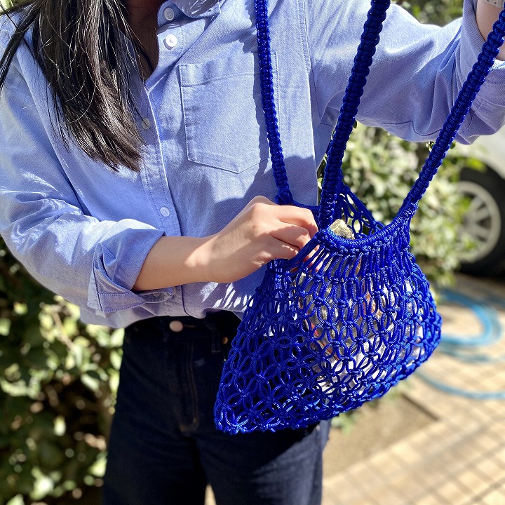 マクラメデニムエコバッグ マクラメバッグM | エコバッグ | FATIMA MOROCCO