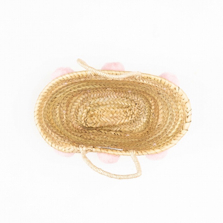 ポンポンバスケットM　ライトピンク