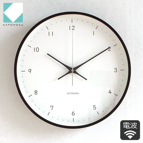 加藤木工 カトモク 掛け時計 KATOMOKU plywood wall clock 12 ブラウン