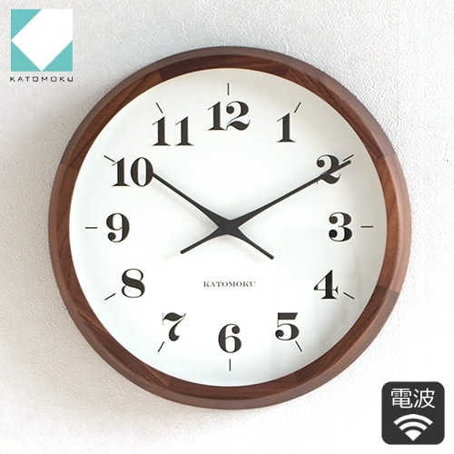 加藤木工 カトモク 掛け時計 KATOMOKU plywood wall clock 4 ブラウン