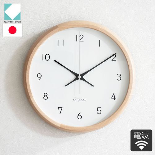 加藤木工 カトモク KATOMOKU muku round wall clock 7 ウォールナット