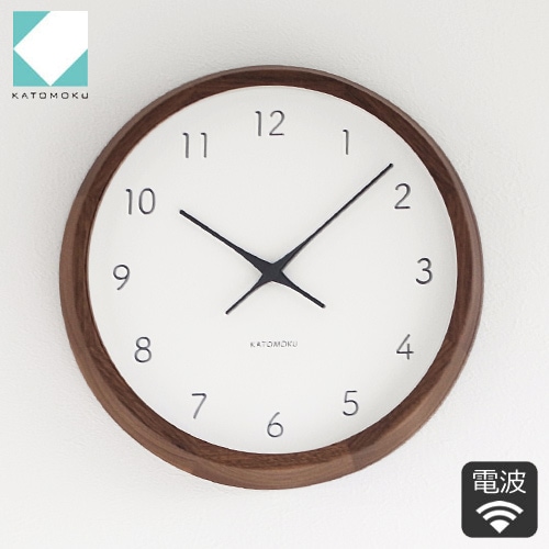 加藤木工 カトモク KATOMOKU muku round wall clock 7 ウォールナット